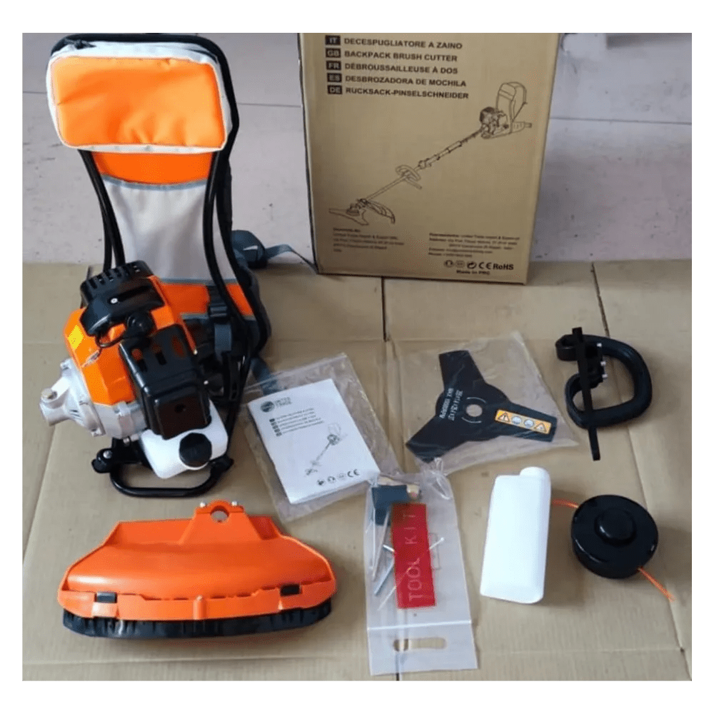 Decespugliatore a scoppio 52cc, 3CV:&nbsp; motore potente, autonomia 1,2L, taglio preciso, potatura versatile e lavoro completo in un solo strumento - Maxita Italia