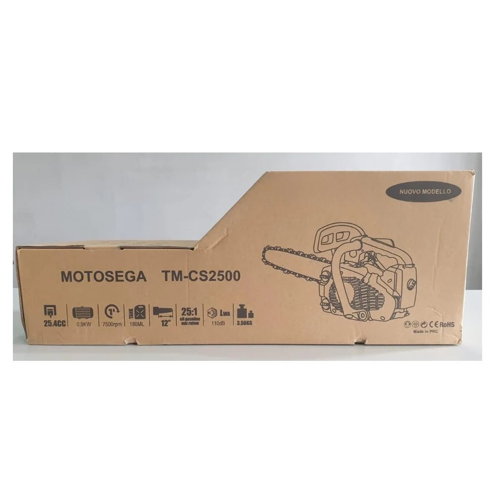 Motosega a Scoppio 26Cc 2Tempi, Modello sega a catena. Carburante: Miscela - Maxita Italia